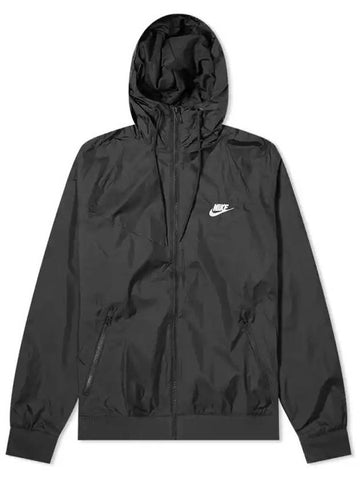 Windrunner Woven Hood Windbreaker Black - NIKE - BALAAN 1