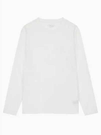 JEANS Men s Regular Fit Graphic Logo Long Sleeve T Shirt White J326650YAF - CALVIN KLEIN - BALAAN 2