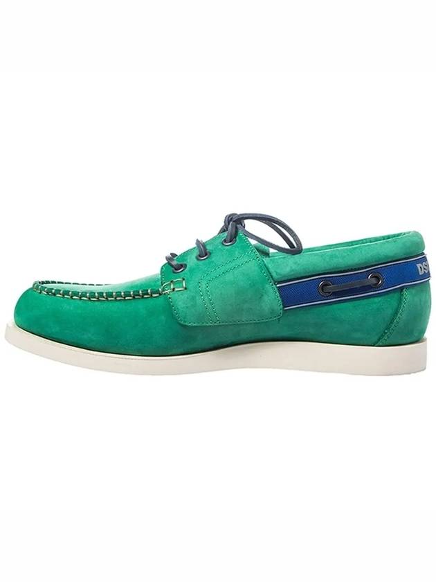 11th Anniversary Boat Shoes Nubuck Green W14 VA402 V097 8077 - DSQUARED2 - BALAAN 4