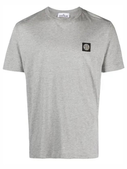 Logo Patch Short Sleeves T-Shirt  Dust Melange - STONE ISLAND - BALAAN 2