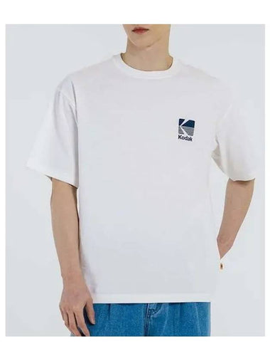 KODAK Essential Big Logo Washing Short Sleeve T Shirt White - KODO - BALAAN 1