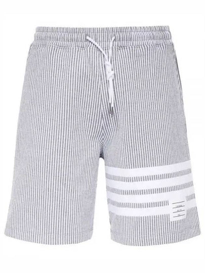 Seersucker Loopback 4-Bar Sweat Shorts Light Grey - THOM BROWNE - BALAAN 2