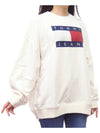 Flag Oversized Fit Sweatshirt Ancient White - TOMMY HILFIGER - BALAAN 3