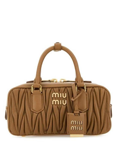 Arcadie Matelasse Nappa Leather Tote Bag Caramel - MIU MIU - BALAAN 1