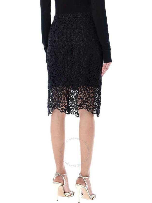 Macrame Lace Pencil Skirt Black - BURBERRY - BALAAN 4