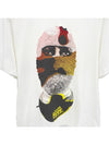 Graphic Printed Crew Neck Short Sleeve T-Shirt White - IH NOM UH NIT - BALAAN 3