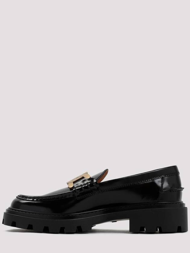 Women's Kate Metal Chain Leather Loafers Black - TOD'S - BALAAN 3