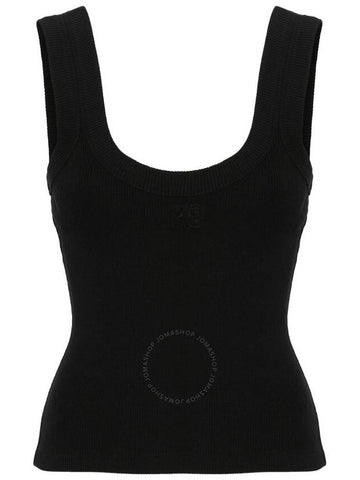 T by Alexander Wang Embossed-Logo Tank Top, Size Medium - ALEXANDER WANG - BALAAN 1