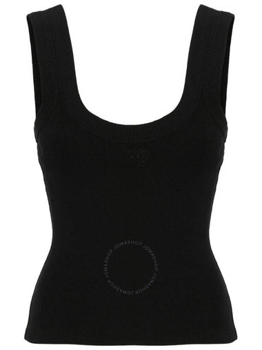 T by Alexander Wang Embossed-Logo Tank Top, Size Medium - ALEXANDER WANG - BALAAN 1