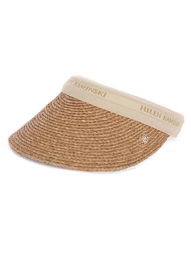 Bianca Visor Hat Nougat Natural Logo - HELEN KAMINSKI - BALAAN 1