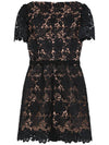 Women's Lace Open Neck Midi Dress Black - SELF PORTRAIT - BALAAN 4