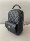 Classic top handle mini backpack caviar black gold AP3753 - CHANEL - BALAAN 5