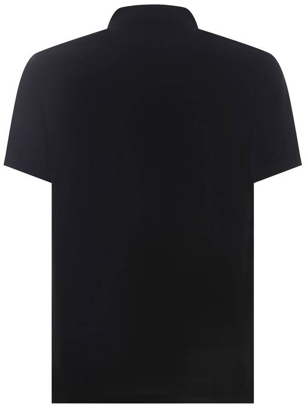 Mini Logo Short Sleeve PK Shirt Black - EMPORIO ARMANI - BALAAN 4