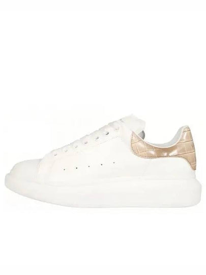 Oversized Beige Tab Low Top Sneakers White - ALEXANDER MCQUEEN - BALAAN 2