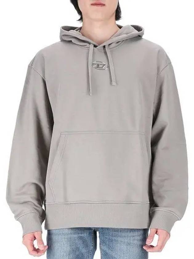 S Macs Logo Hoodie Grey - DIESEL - BALAAN 2