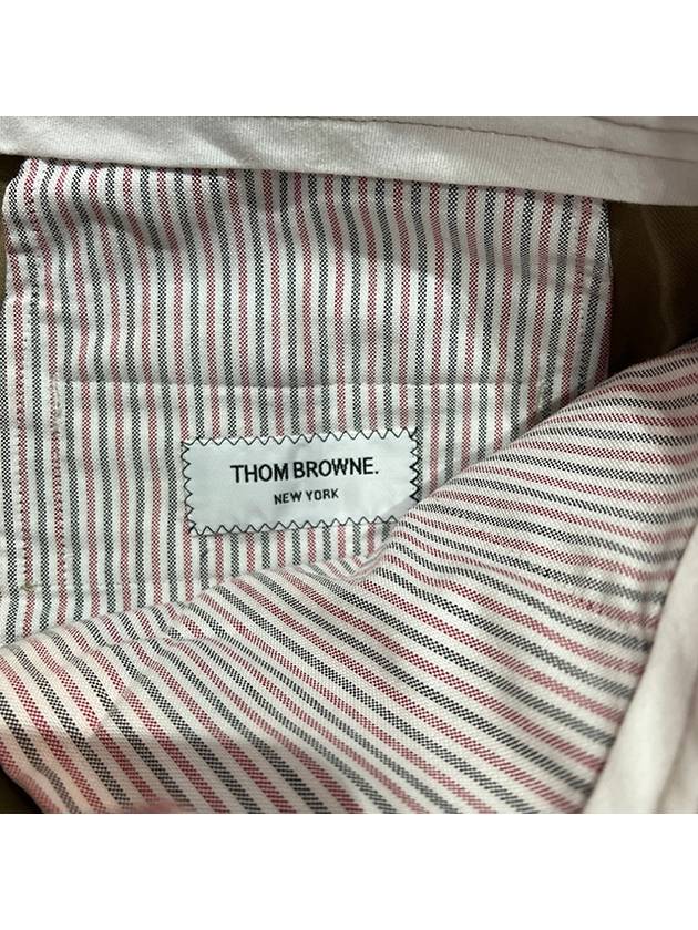 Diagonal Unconstructed Chino Straight Pants Beige - THOM BROWNE - BALAAN 6