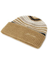 Logo Striped Beanie Brown - GANNI - BALAAN 4