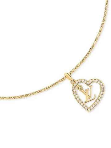 My LV Heart Necklace Gold - LOUIS VUITTON - BALAAN 1