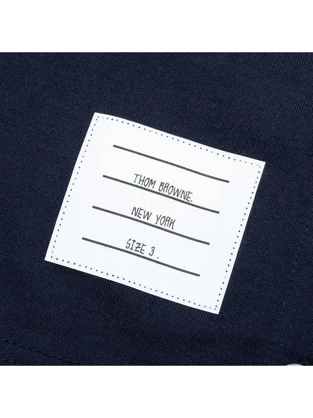 4 Bar Armband Tonal Long Sleeve T-Shirt Navy - THOM BROWNE - BALAAN 4