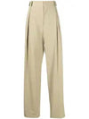 Cotton Straight Pants Beige - BOTTEGA VENETA - BALAAN 4