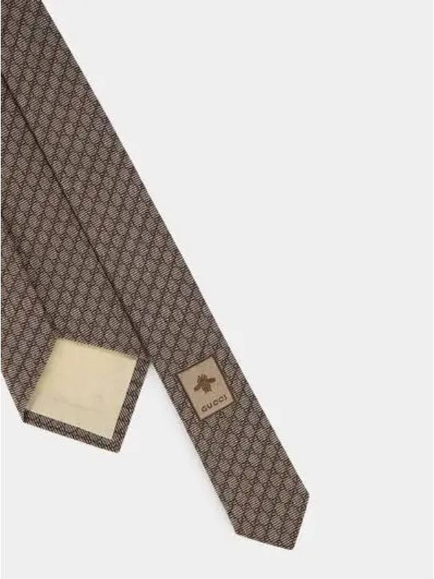 Interlocking G Silk Wool Tie Camel Brown - GUCCI - BALAAN 5