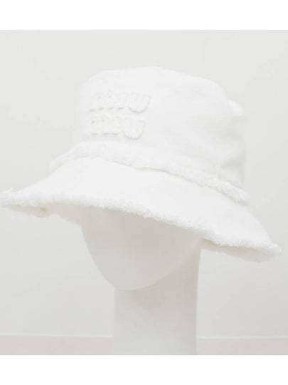 white bucket hat - MIU MIU - BALAAN 2