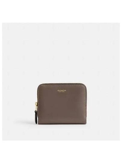 Double Sided Leather Half Wallet Dark Stone Grey - COACH - BALAAN 2