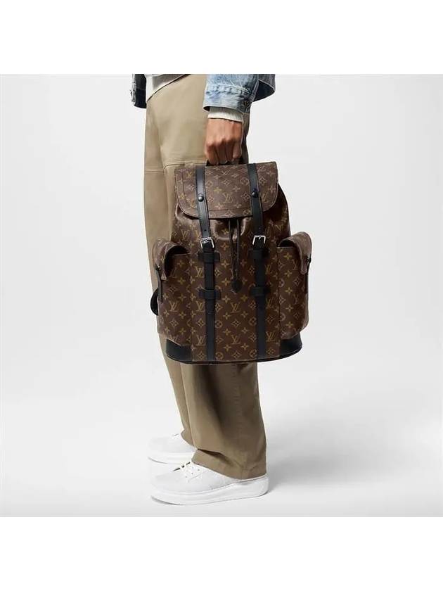 Christopher MM Monogram Macassar Canvas Backpack Brown - LOUIS VUITTON - BALAAN 8