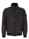 Compass Badge Pleated Windbreaker Grey - STONE ISLAND - BALAAN 2