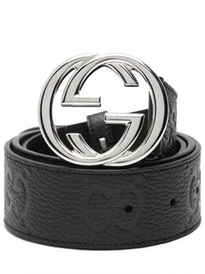 Interlocking G Large Belt Black - GUCCI - BALAAN 2