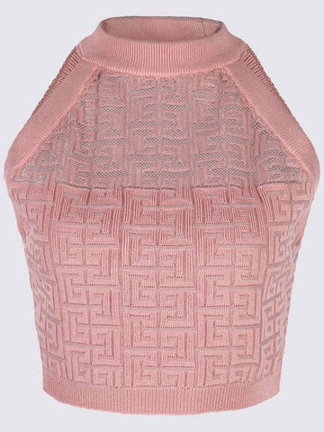 Balmain Pink Viscose Top - BALMAIN - BALAAN 1