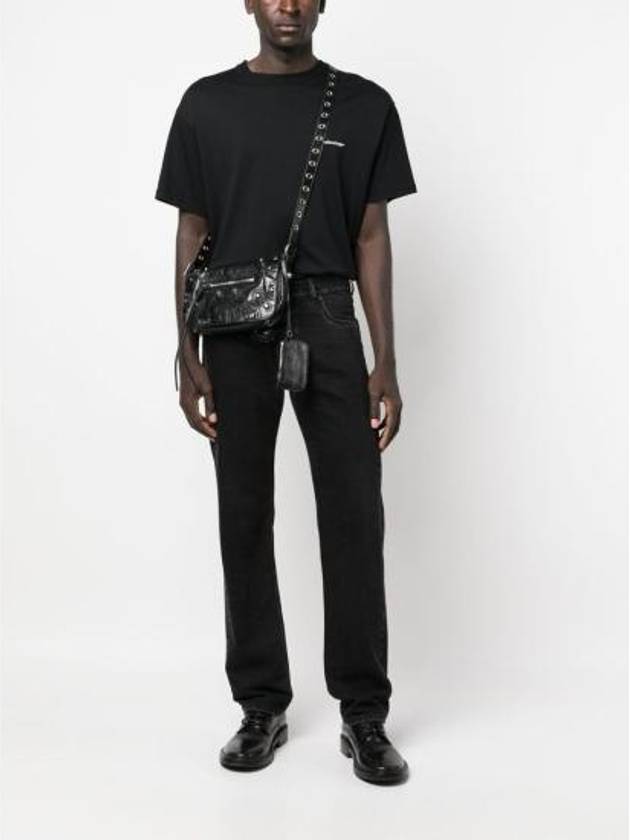 Zipper Stud Arena Lambskin Shoulder Bag Black - BALENCIAGA - BALAAN 6