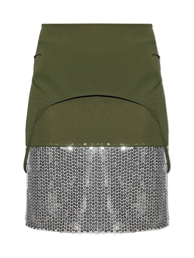 The Attico Sequin Skirt, Women's, Green - THE ATTICO - BALAAN 1