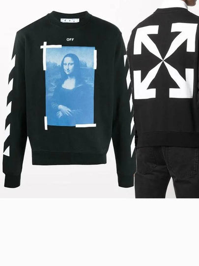 Men's Mona Lisa Slim Fit Sweatshirt Black - OFF WHITE - BALAAN 2