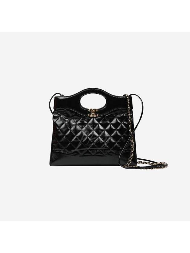 31 Gold Hardware Small Calfskin Cross Bag Black - CHANEL - BALAAN 1