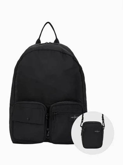 JEANS Unisex Black CKJ Packable Backpack HH4108 UB1 - CALVIN KLEIN - BALAAN 2