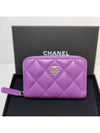 Card wallet zipper purple gold AP0216 - CHANEL - BALAAN 1