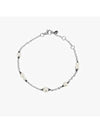 Treated Freshwater Cultured Pearl Station Chain Bracelet Silver - PANDORA - BALAAN 3