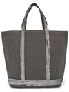 Canvas M Cabas Tote Bag Anthracite - VANESSA BRUNO - BALAAN 2