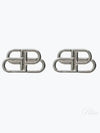 BB Logo Stud Earrings Silver - BALENCIAGA - BALAAN 2