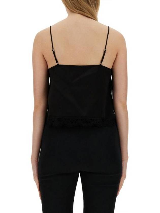 V-Neck Thin Strap Sleeveless Black - ALEXANDER MCQUEEN - BALAAN 5