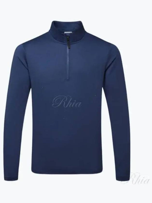 Golf Dri Fit Victory Half Zip Long Sleeve T-Shirt Navy - NIKE - BALAAN 2