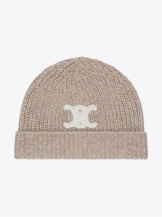 Triomphe Cashmere Seamless Beanie Sand - CELINE - BALAAN 2