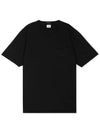 Embroidered Logo Cotton Short Sleeve T-shirt Black B0710996445 - CP COMPANY - BALAAN 2