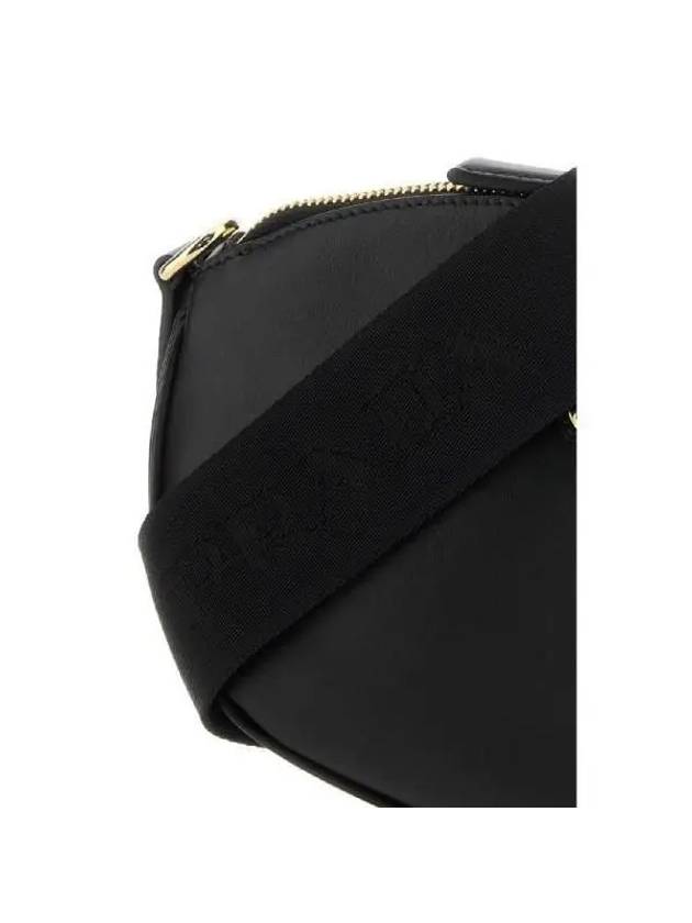 Leather Mini Shoulder Bag Black - PRADA - BALAAN 6