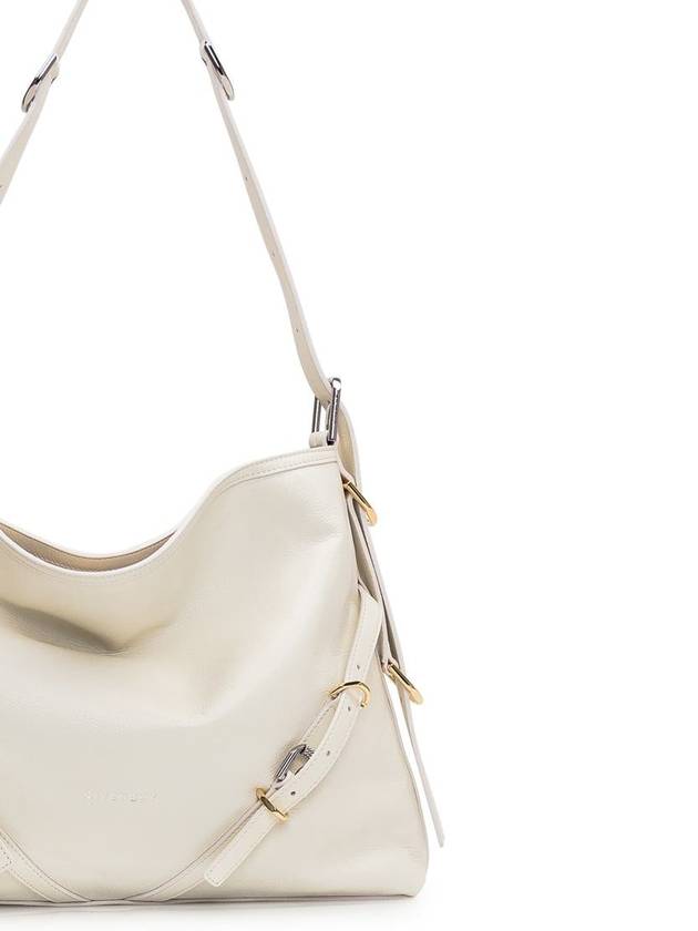 Voyou Medium Leather Shoulder Bag Beige - GIVENCHY - BALAAN 5