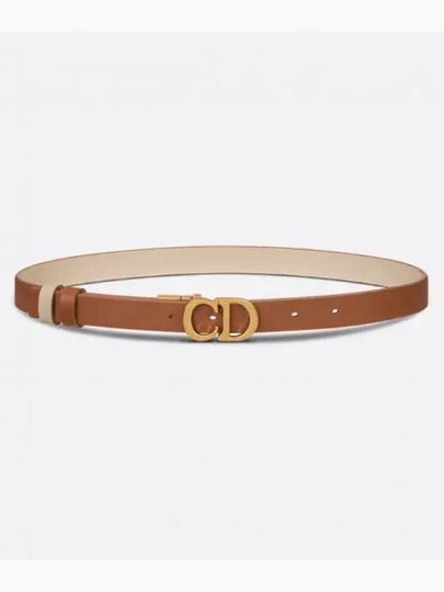 Saddle Reversible CD Buckle Calfskin Belt Brown - DIOR - BALAAN 2