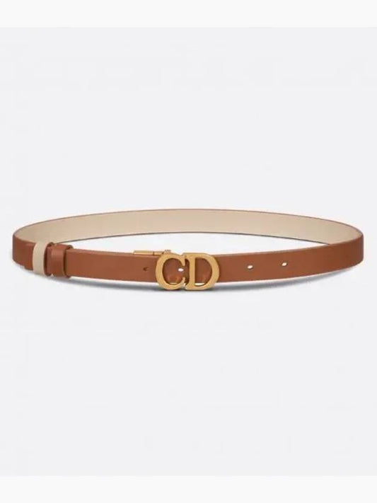 Saddle Reversible CD Buckle Calfskin Belt Brown - DIOR - BALAAN 2