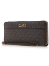 Parker Large Logo Continental Long Wallet Brown - MICHAEL KORS - BALAAN 3