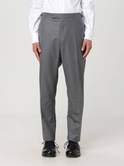 Low Rise Side Tab Wool Slacks Grey - THOM BROWNE - BALAAN 2